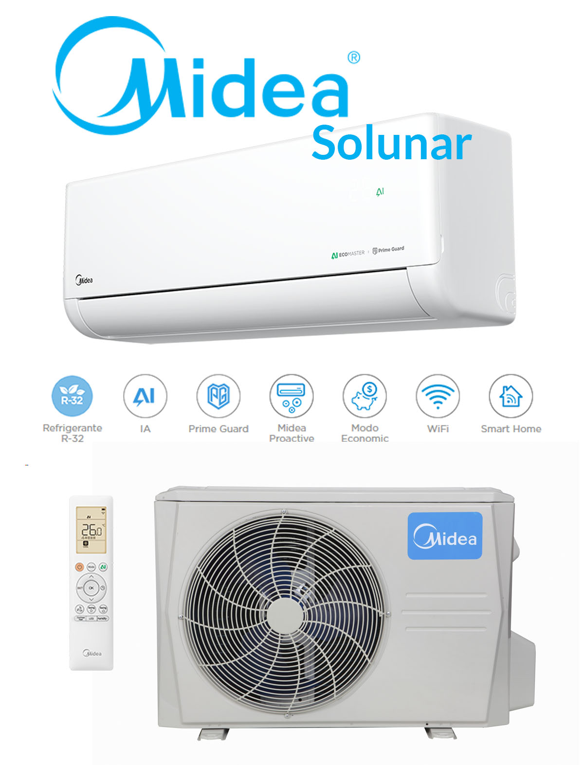 aire acondicionado Midea blanc