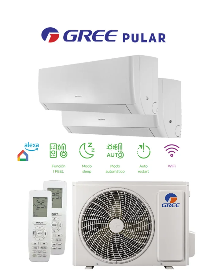 Imagen principal aire acondicionado GREE Pular 2x1